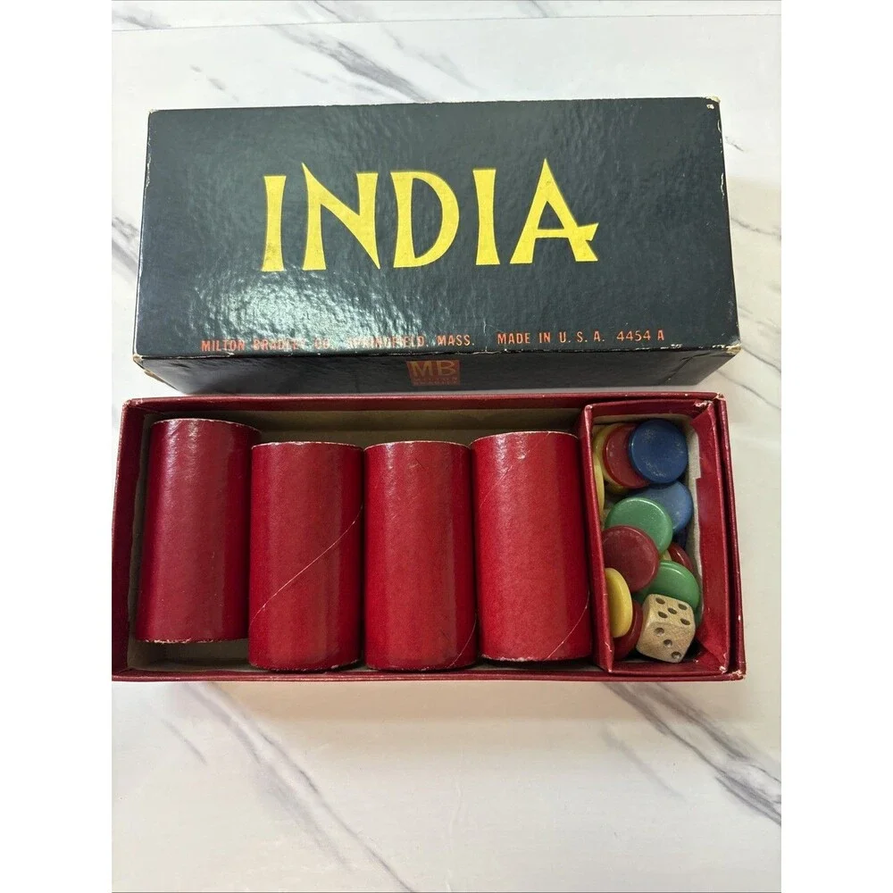 The Game Of India - Vintage Dice Milton Bradley